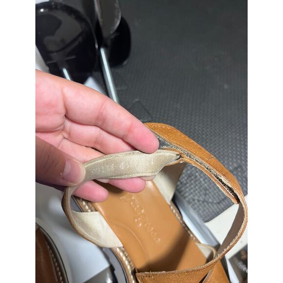 Paul Green Dede Platform Slingback Sandal Brown Tan Leather Womens UK 4.5 US 7 - Picture 9 of 9